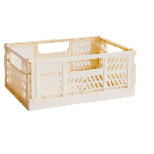 3 Sprouts Modern Folding Crate (medium Size) - Cream