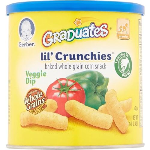GERBER Lil’ CRUNCHIES, Veggie Dip, Toddler Snacks