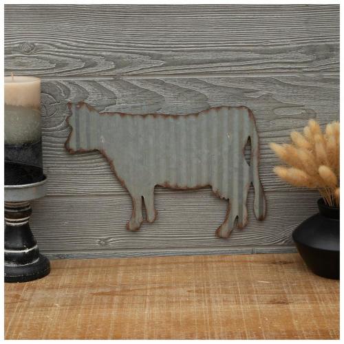 Cow Corrugated Metal Wall Decor
