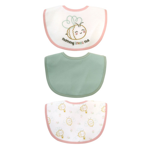 Parent's Choice Girl 3 Pack Mommy Loves Me Baby Bib