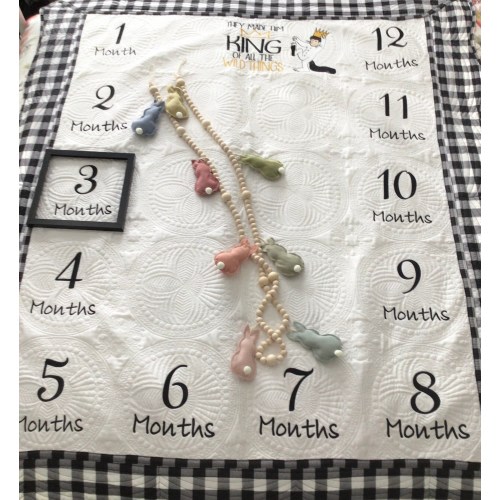 Milestone Blanket Where the Wild Things Are Quilt Embroidered