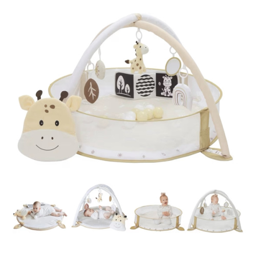 6-in-1 XL Play Mat & Play Gym, Baby Gym, Baby Activity Gym, Sensory Exploration and Motor Skill Development Toys (Sand)