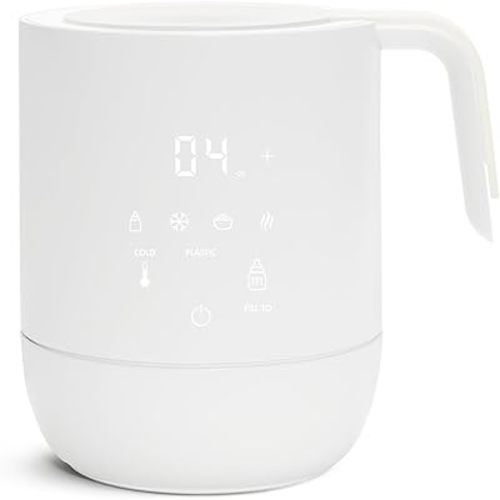 Munchkin® Precision™ Baby Bottle Warmer for Breastmilk, Formula, Food, and Sterilizing Small Parts - Compatible with All Bottle Brands, Digital Display, White