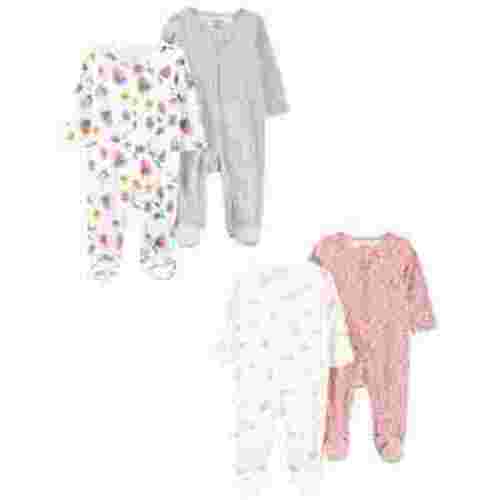 Carter's Child of Mine Baby Girl, Sleep 'n Play, 4-Pack, Sizes Preemie-6/9 months