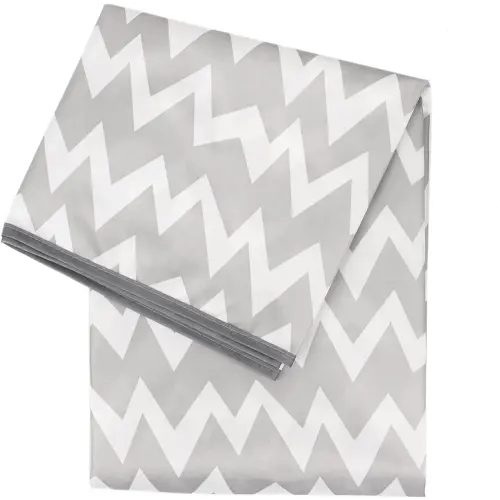 Bumkins Baby Splat Mat for Under High Chair, Babies Toddlers Eating Mess Mat, Waterproof Reusable Cloth for Arts and Crafts, Playtime Mat for Kids, Floors or Tables, Fabric 42inx42in, Gray Chevron