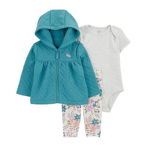 Baby Girl Carter's 3-Piece Quilted Little Cardigan Set