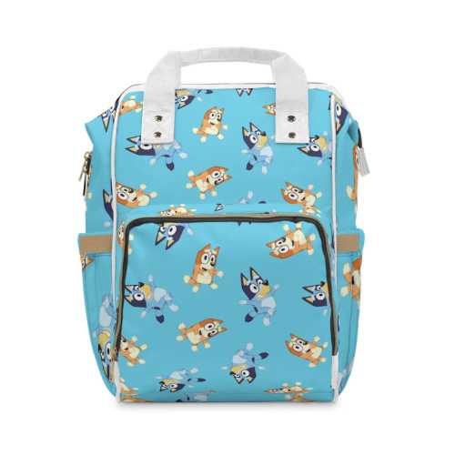 Bluey Diaper Backpack, Diaper Bag for Mom, Large Capacity Nappy Bag, Baby Travel Organizer, Gender Neutral Baby Shower Gift