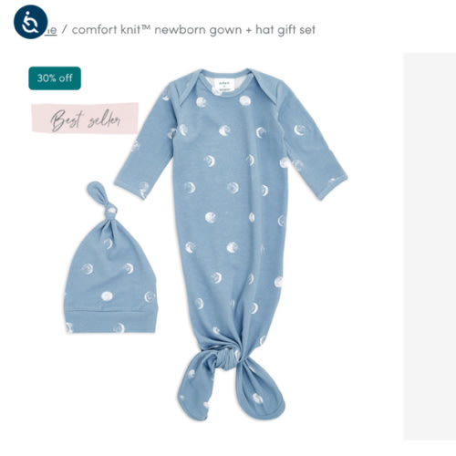 Blue Baby Gown + Hat Gift Set | Comfort Knit | aden + anais