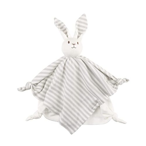 Under The Nile Organic Cotton Bunny Blanket - Stripe Gray