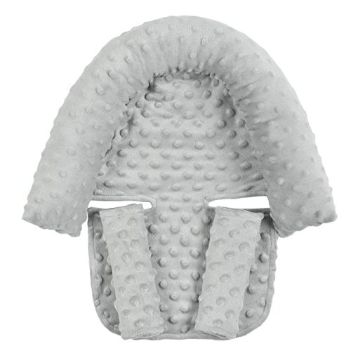 Baby Head Support and Strap Covers, Infant Car Seat Insert Cushion, Ultra Soft Head and Neck Cushion for Car Seat, Baby Car Seat Cushion (Gray)