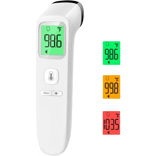 No-Touch Thermometer for Adults and Kids, Accurate Digital Baby Thermometer, FSA HSA Eligible, Fever Alarm & Silent Mode, 2 in 1 Forehead & Object Thermometer