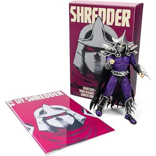 The Loyal Subjects Teenage Mutant Ninja Turtles BST AXN Super Shredder 8-Inch XL Action Figure with IDW 100-Page #1 Best of Shredder Comic