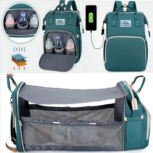 Crib Foldable Mummy Bag Crib Mother And Baby Supplies Storage Bag Large capacity Multi purpose Travel Bag For Mother And Baby
