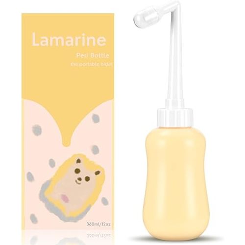 Peri Bottle for Postpartum Care and Perineal Cleansing | 12.7 OZ (Bright Yellow)