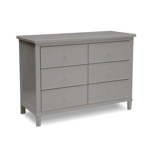 Delta Children Haven 6 Drawer Dresser with Interlocking Drawers, Grey