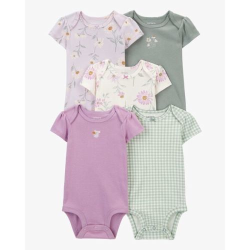 Baby 5-Pack Floral Short-Sleeve Bodysuits - Carter's | Carter's