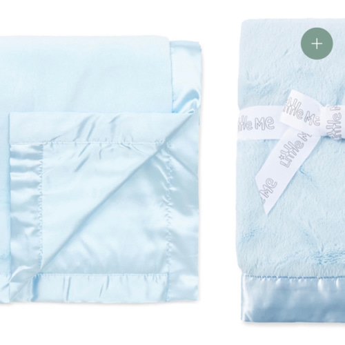 Blue Plush Receiving Blanket