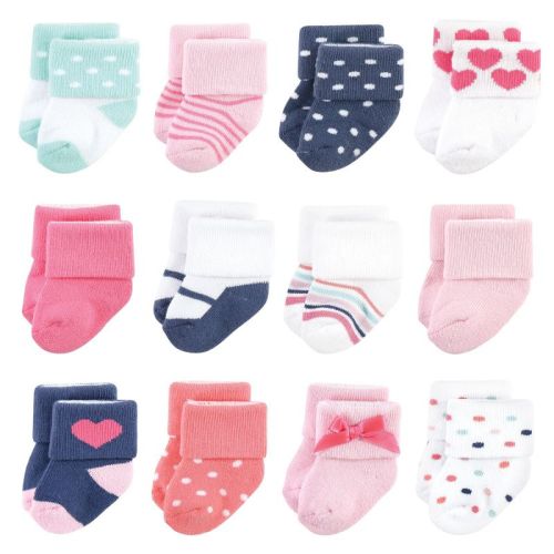 Little Treasure Infant Girls Newborn Socks, Confetti, 6-12 Months