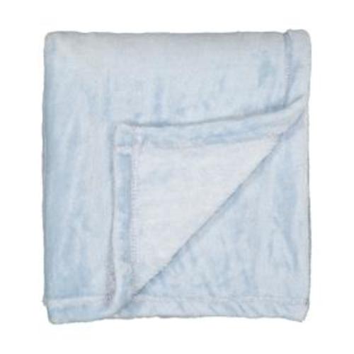 Coral Fleece Throw - Blue