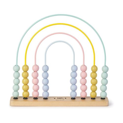 Saro Wooden Rainbow Abacus: Educational & Decorative Toy For Toddlers (12m+)