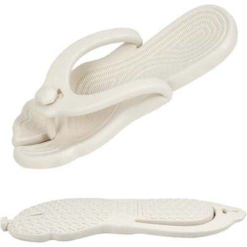 Rosoz Flip Flops for Women Men Travel Slippers Shower Shoes Sandals | Non-Slip Lightweight Quick Dry Foldable Portable