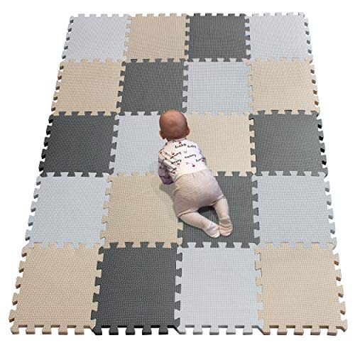 YIMINYUER® 20 Tiles (30cm×30cm×1cm Each Tile) Baby Soft Puzzle Play Mats, Kids Thick EVA Foam Floor, Toddlers & Children's Soft Interlocking Mat R01R10R12G301020