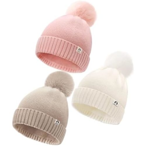 FURTALK Baby Winter Hat Toddler Beanie Infant Newborn Warm Pom Pom Cap