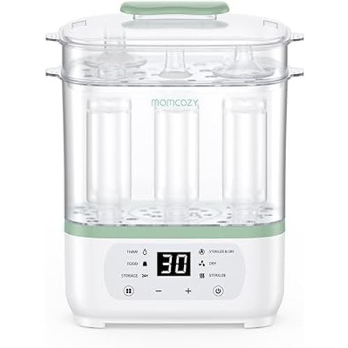 Momcozy 8-in-1 Bottle Sterilizer and Dryer, Electric Steam Baby Bottle Sterilizer for All Baby Bottles, Pacifiers, Pump Parts, Universal Baby Bottle Sterilizer