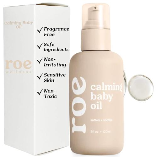 Baby Oil Calming & Soothes, Hydrates Rough and Irritated Skin | All Natural Non-Greasy Hydrating Baby Oil | Moisturize Full Body (Calming Baby Oil)