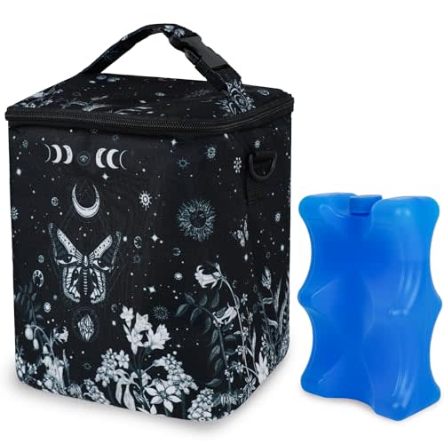 Flawless Decor Breastmilk Cooler Bag with Ice Pack Baby Bottle Cooler Bag Fits 4 Baby Bottles Up to 9 Ounce Insulated Bottle Bag for Baby Milk Breast Milk Cooler for Daycare Travel Storage