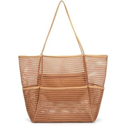 Beach Bag - Mesh Tote Bag Mothers Day Gifts for Mom Women Bag for Travel Pool Family Beach Vacation Cruise Essentials 2025