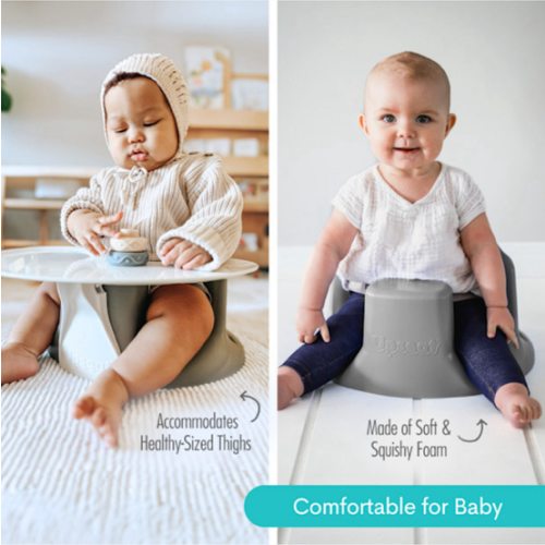 Upseat Baby Floor & Booster Seat with Tray - Grey