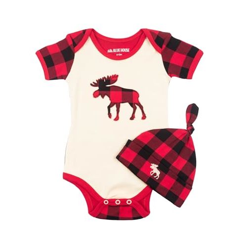 Little Blue House Baby Bodysuit with Hat