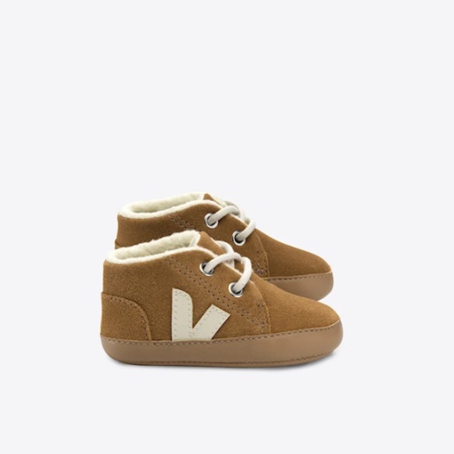 BABY FURED SUEDE CAMEL PIERRE