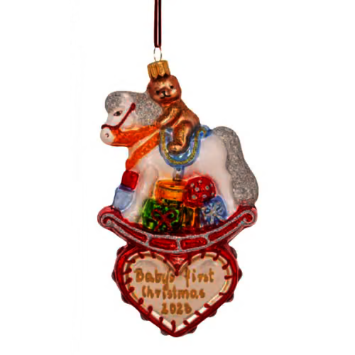 Baby's First Christmas Ornament - Rocking Horse