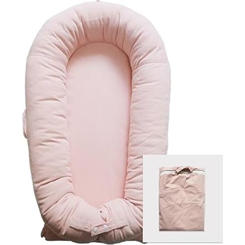 Deluxe Lounger Cover | 100% Cotton Baby Lounger Extra Cover for Dockatot Deluxe | Hypoallergenic Infant Baby Nest Replacement | Cover Only (Mistyrose)