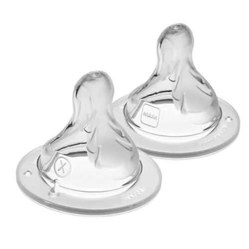 MAM Bottle Nipples Extra Fast Flow Nipple Level 4, for 6+ Months, SkinSoft Silicone Nipples for Baby Bottles, Fits All MAM Bottles, 4 Pack