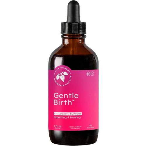 Mountain Meadow Herbs Gentle Birth for Birth Prep/Labor Prep, Fast Acting Liquid Herbal Extract for Childbirth Support w/o Blue Cohosh - 4oz