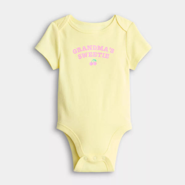 Baby Jumping Beans® Short Sleeve Lapped Shoulder Bodysuit