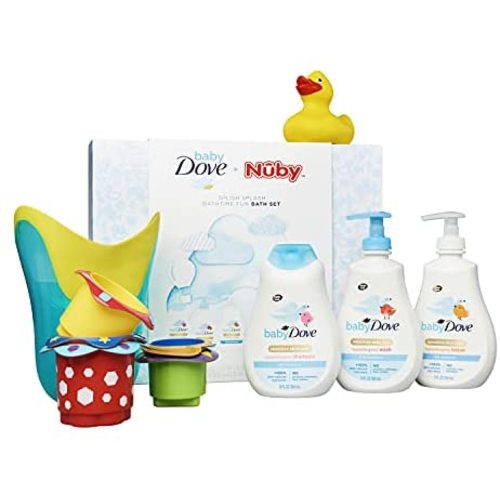 Baby Dove + Nuby Splish Splash Bathtime Gift Set Rich Moisture Dermatologist Tested
