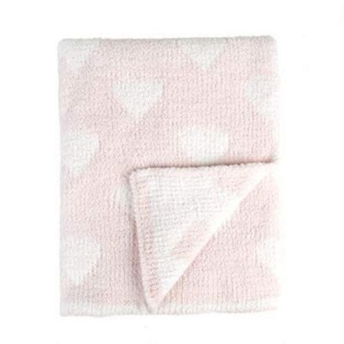 Tadpoles Ultra Soft Reversible Chenille Baby Blanket - Hearts Pink | 30" x 40" | Made of 100% Microfiber Polyester