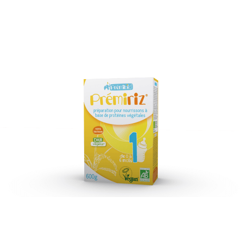 Prémiriz Stage 1 (0-6 Months) Organic Vegan Baby Formula (600g/21oz)
