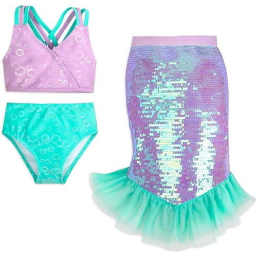 Disney Ariel Deluxe Swimsuit Set for Girls – The Little Mermaid, Size 3