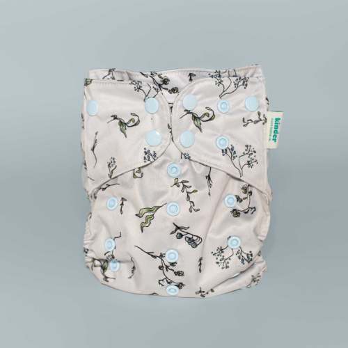 Floral: Essentials Pocket Cloth Diaper with Athletic Wicking Jersey, Grows with your Baby