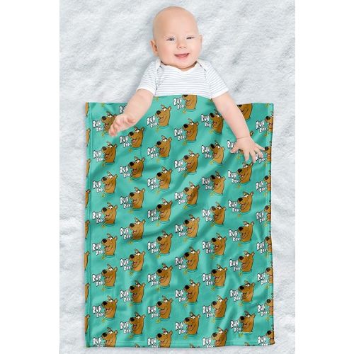 LOGOVISION Scooby Doo Lightweight Baby Blanket, 30"X40", Ruh Roh Face Pattern Unisex for Infants Girls & Boys