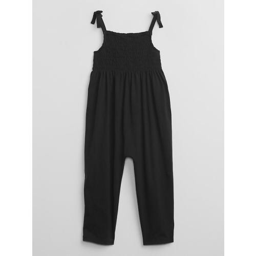 babyGap Smocked Jumpsuit, Black Moonless Night, 18-24 M