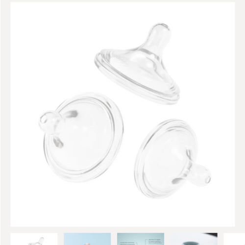 Tommee Tippee Ultra-Light Silicone Pacifier, 0-6 Months, Symmetrical One-Piece Design, BPA-Free Silicone Binkies, Clear/Blue/Green, Pack of 4
