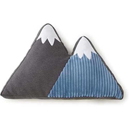 Levtex Baby - Trail Mix Decoaritve Pillow - Mountains - Grey, Blue and White - Nursery Accessories - Size: 12 x 20in.