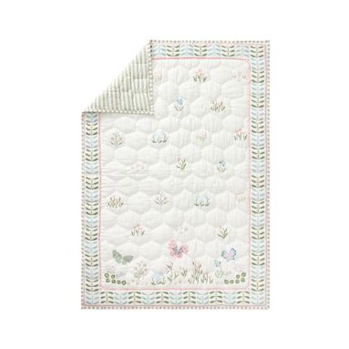 Grace Garden Cross-Stitch Baby/Toddler Quilt , 30x50,  Multi