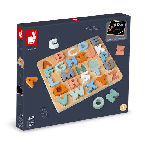 Janod - Sweet Cocoon Alphabet Puzzle With Blackboard